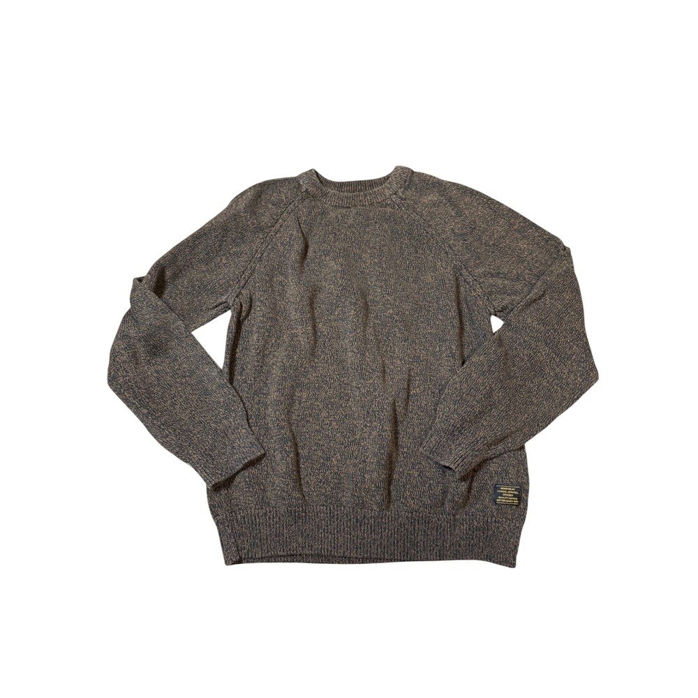 H&M Men Sweater Brown Crew‎ Neck Size Large Long Sleeve Heavy Weight 100% Cotton
